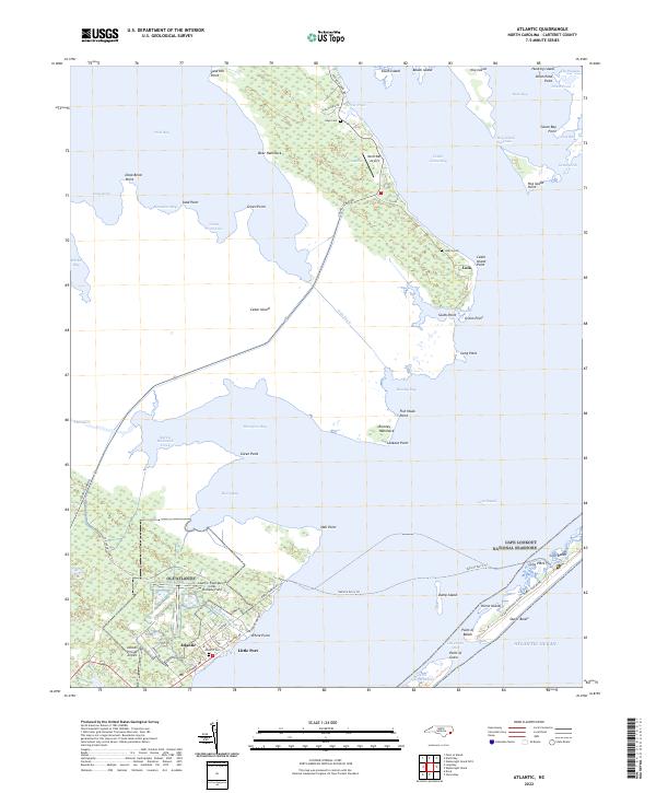 Atlantic, NC — USGS 7.5-minute topo (2022)
