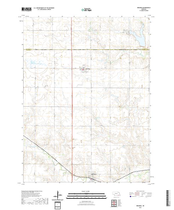 Bruning, NE — USGS 7.5-minute topo (2021)