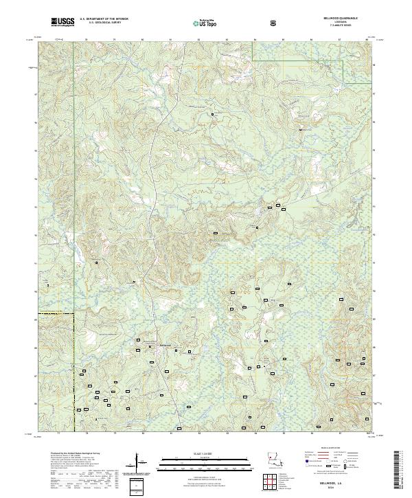 Bellwood, LA — USGS 7.5-minute topo (2024)