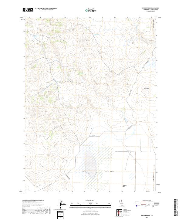 Juniper Ridge, CA — USGS 7.5-minute topo (2021)