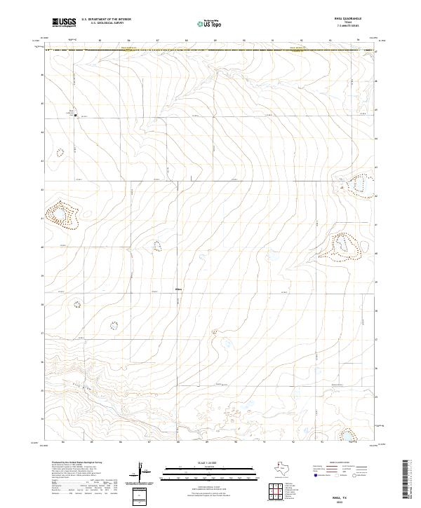 Rhea, TX — USGS 7.5-minute topo (2022)
