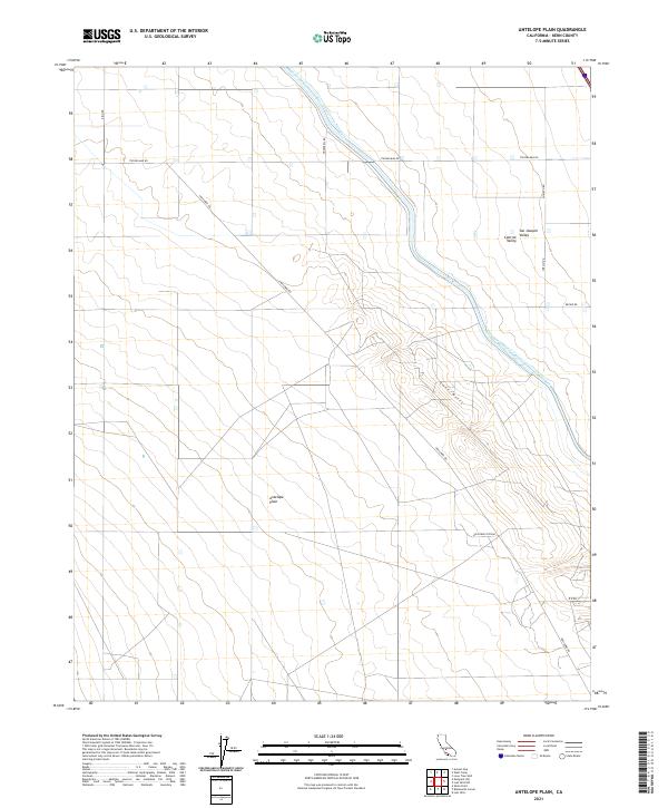 Antelope Plain, CA — USGS 7.5-minute topo (2021)