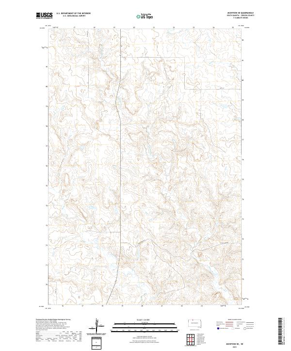 McIntosh SE, SD — USGS 7.5-minute topo (2021)
