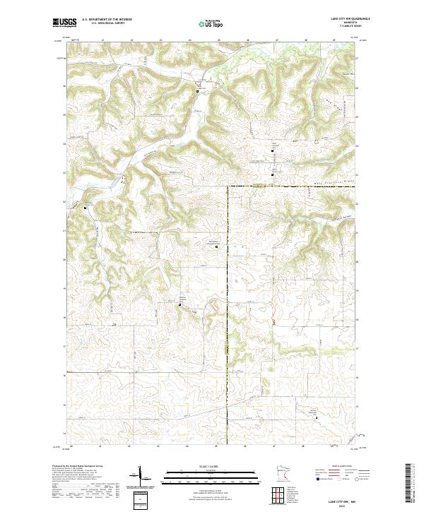 Lake City NW, MN — USGS 7.5-minute topo (2022)