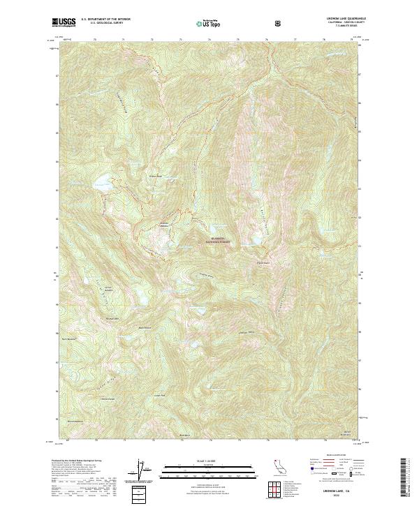 Ukonom Lake, CA — USGS 7.5-minute topo (2022)