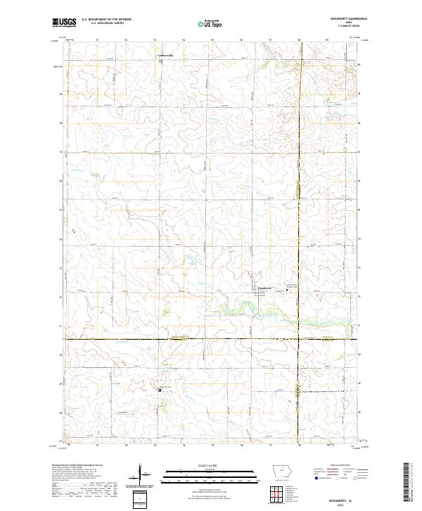 Dougherty, IA — USGS 7.5-minute topo (2022)