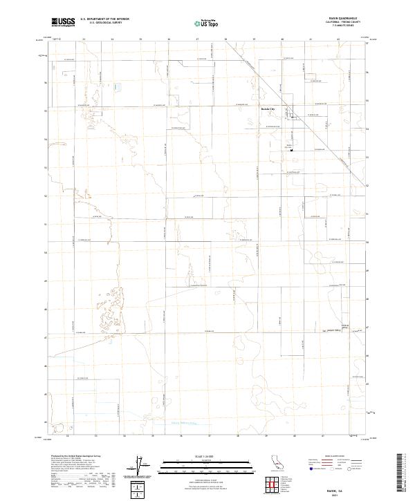 Raisin, CA — USGS 7.5-minute topo (2021)