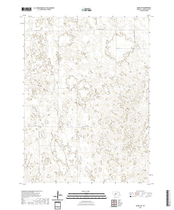 Gandy SW, NE — USGS 7.5-minute topo (2021)