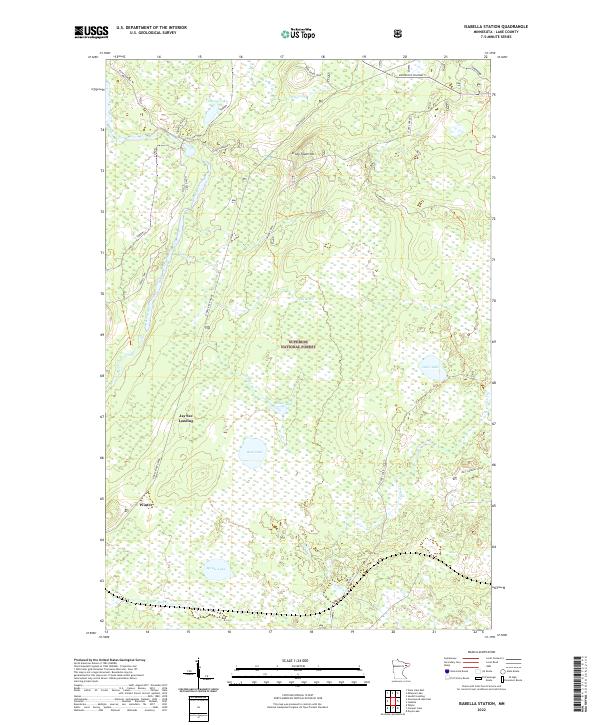 Isabella Station, MN — USGS 7.5-minute topo (2022)