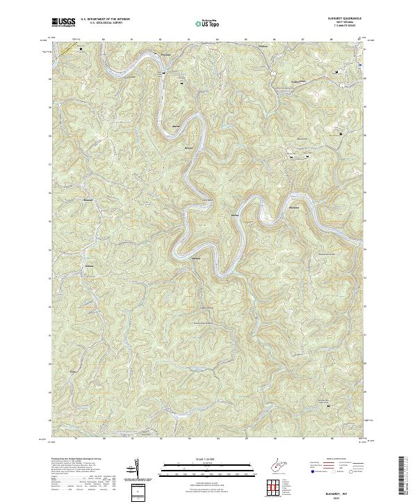 Elkhurst, WV — USGS 7.5-minute topo (2023)