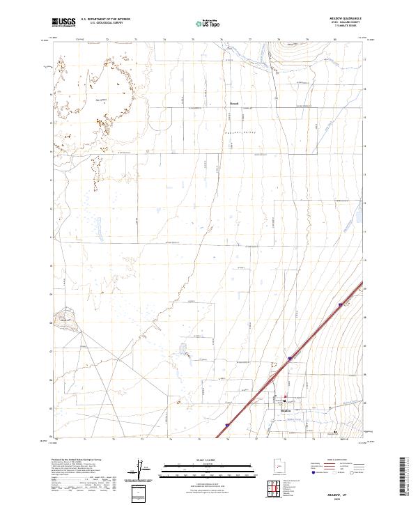 Meadow, UT — USGS 7.5-minute topo (2023)