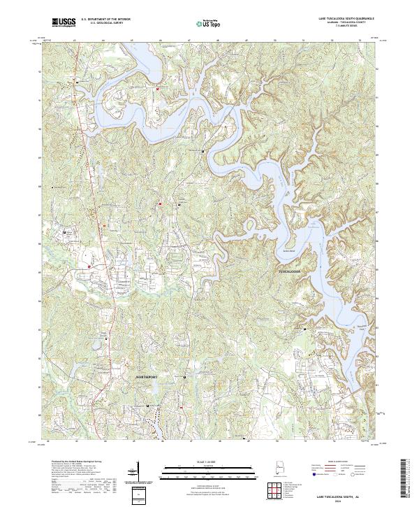Lake Tuscaloosa South, AL — USGS 7.5-minute topo (2024)