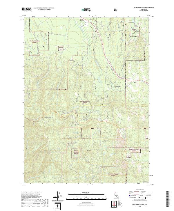 Dead Horse Summit, CA — USGS 7.5-minute topo (2021)