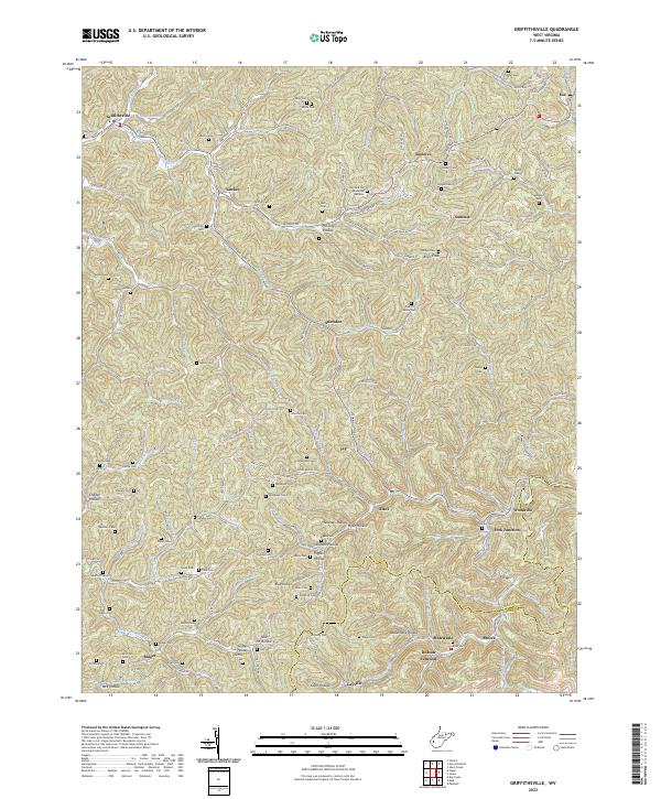 Griffithsville, WV — USGS 7.5-minute topo (2023)