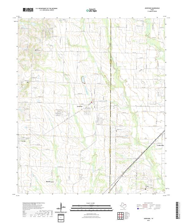 Josephine, TX — USGS 7.5-minute topo (2022)