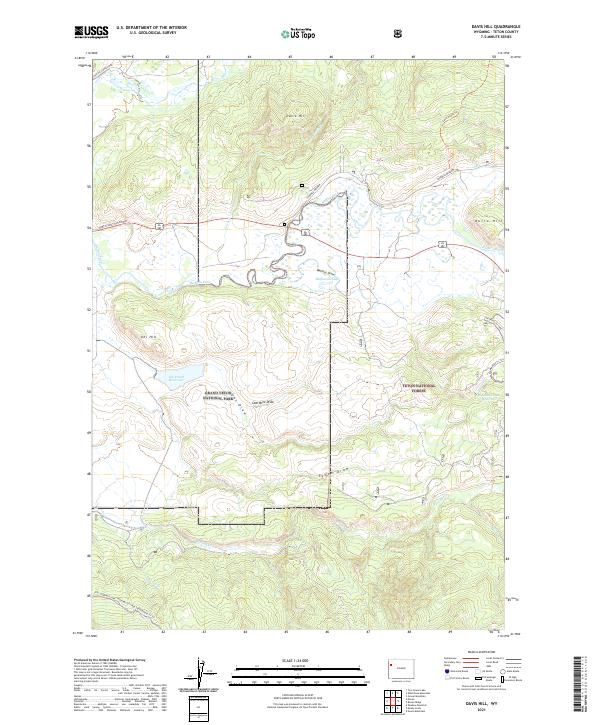 Davis Hill, WY — USGS 7.5-minute topo (2021)