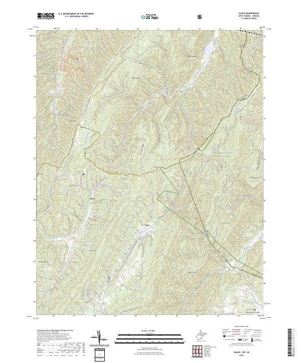 Glace, WV-VA — USGS 7.5-minute topo (2023)