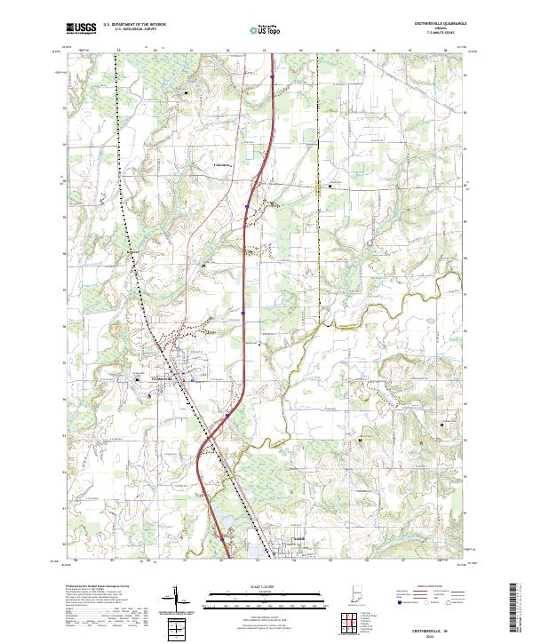Crothersville, IN — USGS 7.5-minute topo (2022)