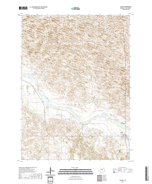Taylor, NE — USGS 7.5-minute topo (2021)