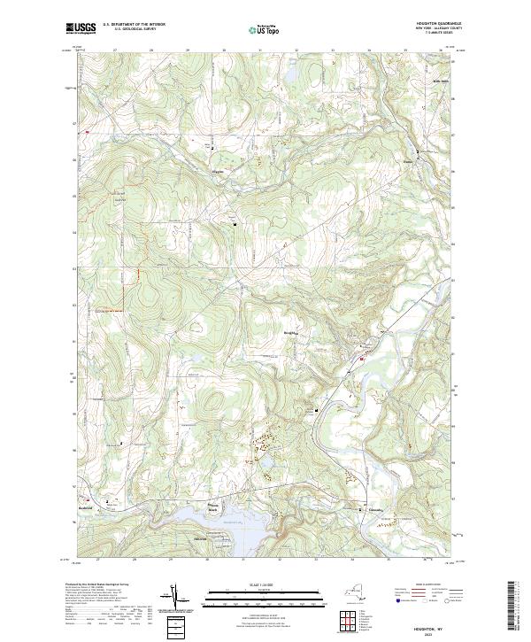 Houghton, NY — USGS 7.5-minute topo (2023)