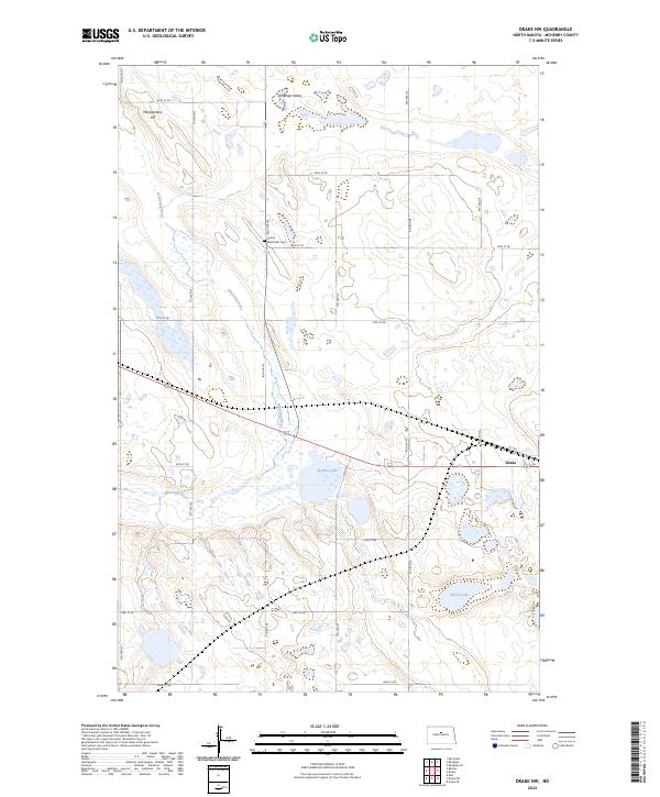 Drake NW, ND — USGS 7.5-minute topo (2024)