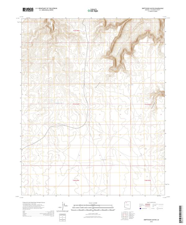 Driftwood Canyon, AZ — USGS 7.5-minute topo (2026)