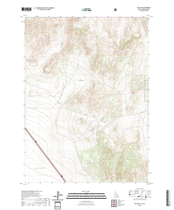 The Cove, ID-UT — USGS 7.5-minute topo (2024)