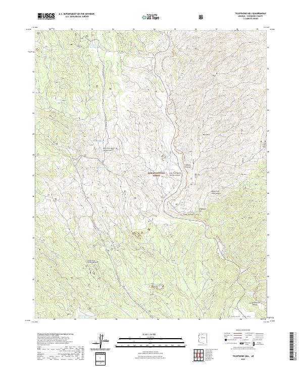 Telephone Hill, AZ — USGS 7.5-minute topo (2021)