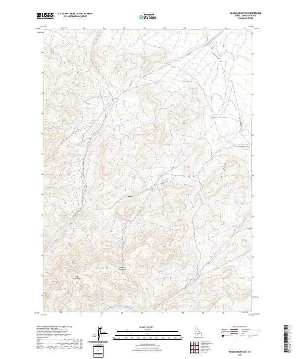 Rough Mountain, ID — USGS 7.5-minute topo (2023)