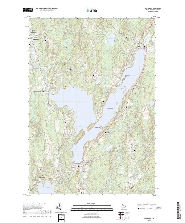 China Lake, ME — USGS 7.5-minute topo (2024)