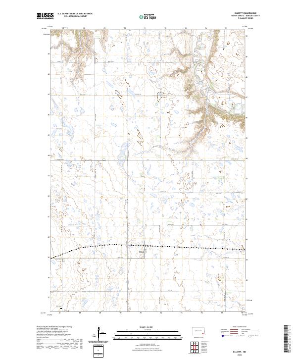 Elliott, ND — USGS 7.5-minute topo (2024)