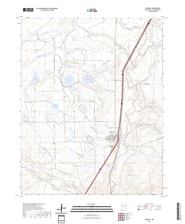 Maxwell, NM — USGS 7.5-minute topo (2023)