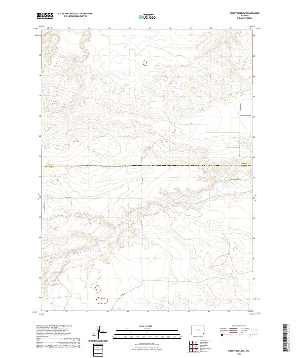 Rocky Hollow, WY — USGS 7.5-minute topo (2021)