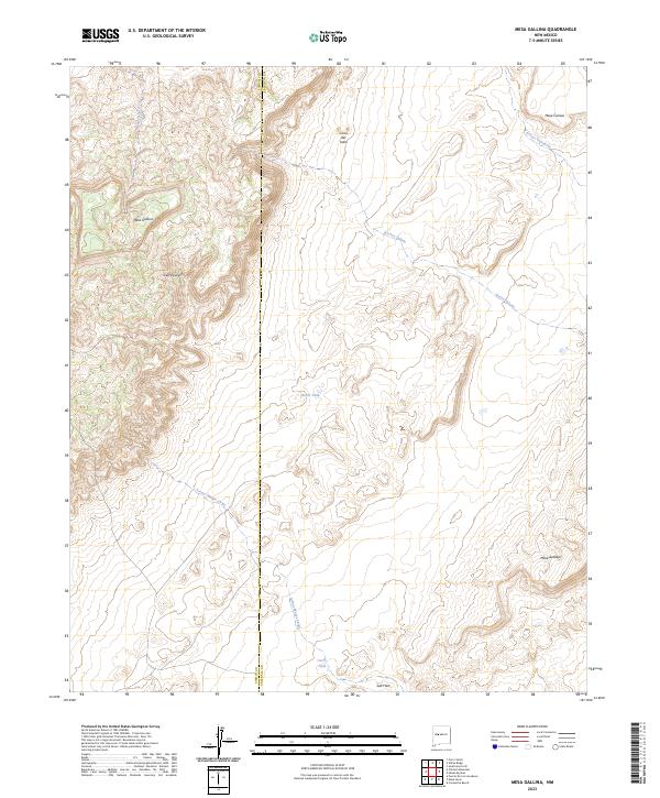 Mesa Gallina, NM — USGS 7.5-minute topo (2023)