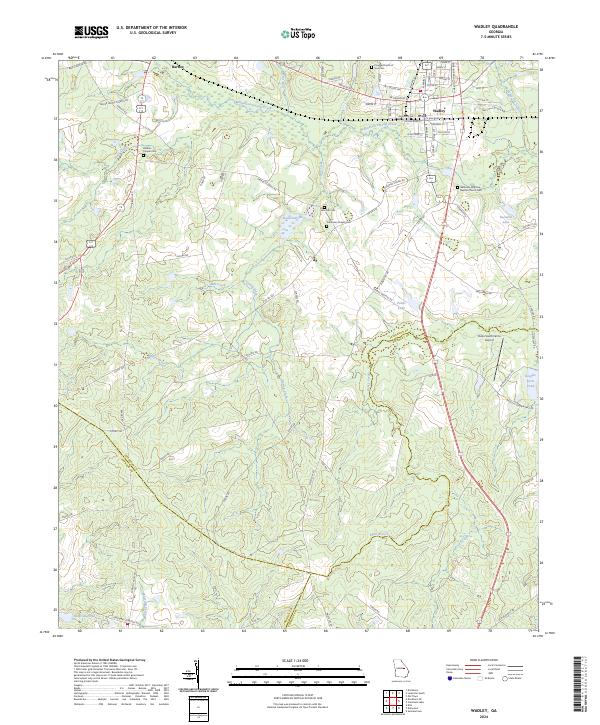 Wadley, GA — USGS 7.5-minute topo (2024)