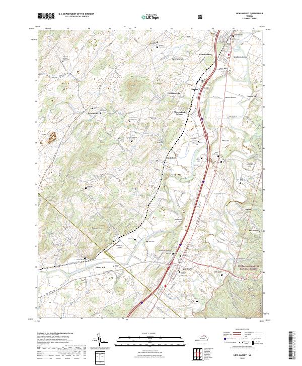 New Market, VA — USGS 7.5-minute topo (2022)