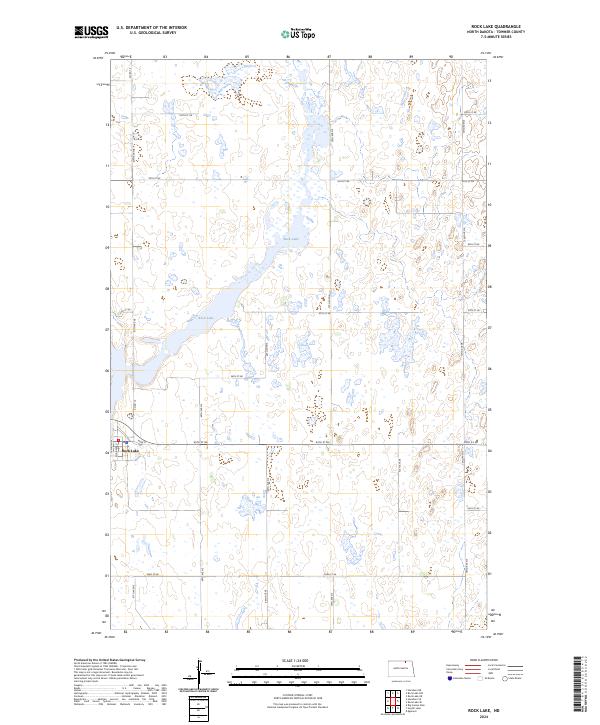 Rock Lake, ND — USGS 7.5-minute topo (2024)