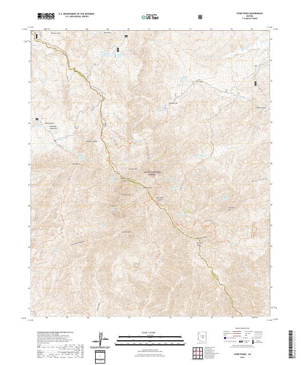 Four Peaks, AZ — USGS 7.5-minute topo (2021)