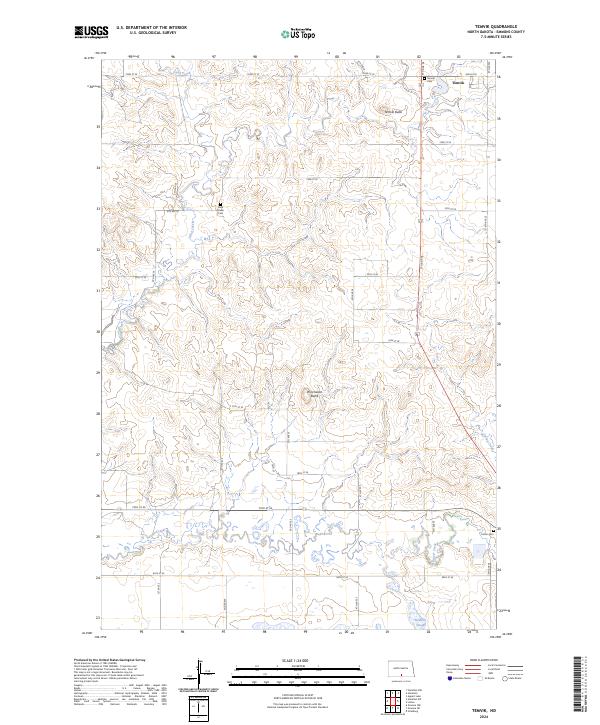 Temvik, ND — USGS 7.5-minute topo (2024)