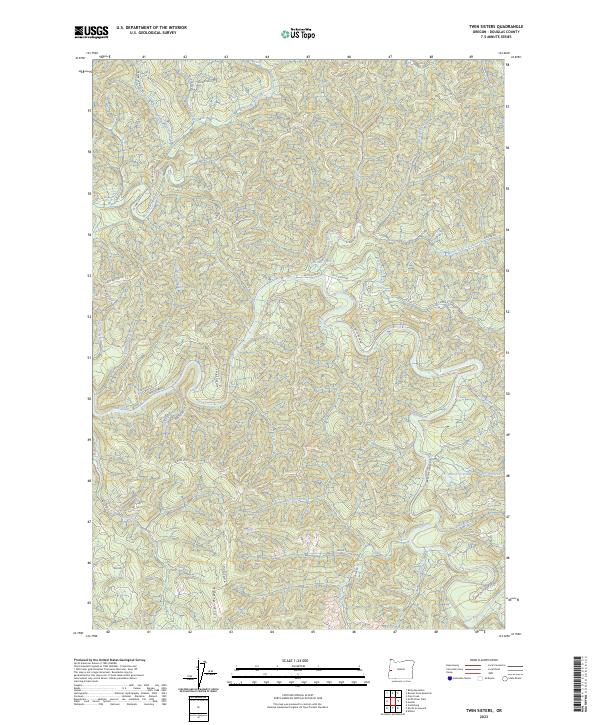 Twin Sisters, OR — USGS 7.5-minute topo (2023)