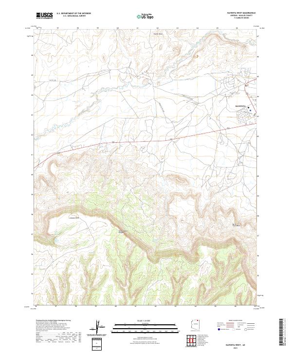 Kayenta West, AZ — USGS 7.5-minute topo (2021)