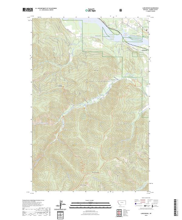 Larchwood, MT — USGS 7.5-minute topo (2024)