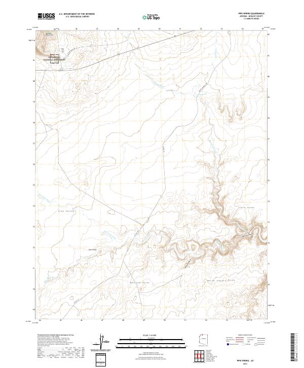 Pipe Spring, AZ — USGS 7.5-minute topo (2021)