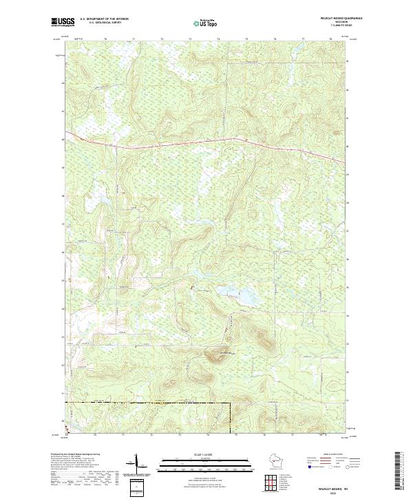 Wildcat Mound, WI — USGS 7.5-minute topo (2022)