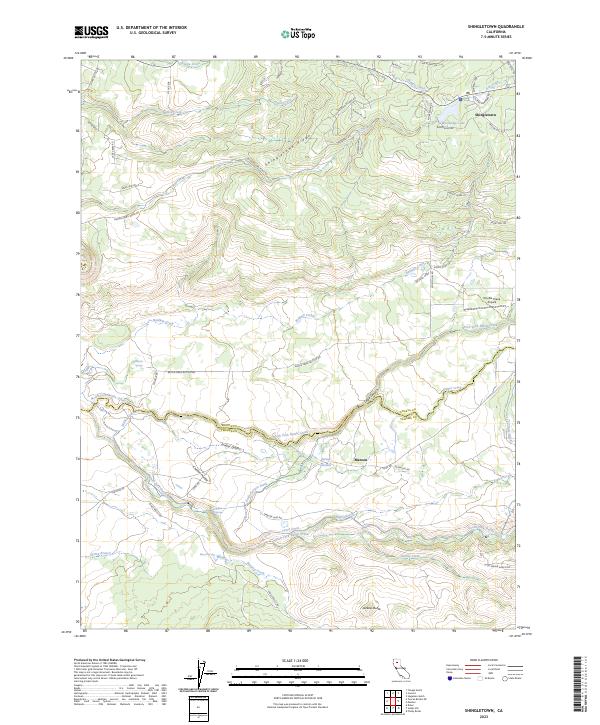 Shingletown, CA — USGS 7.5-minute topo (2023)