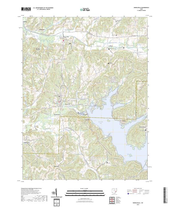 Senecaville, OH — USGS 7.5-minute topo (2023)