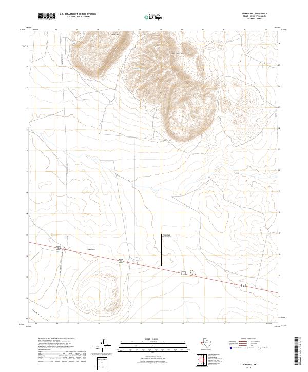 Cornudas, TX — USGS 7.5-minute topo (2022)