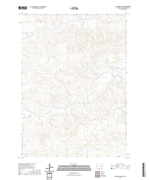 Lightning Creek, WY — USGS 7.5-minute topo (2021)