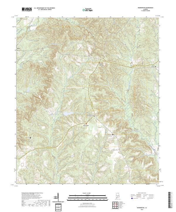 Skinnerton, AL — USGS 7.5-minute topo (2024)