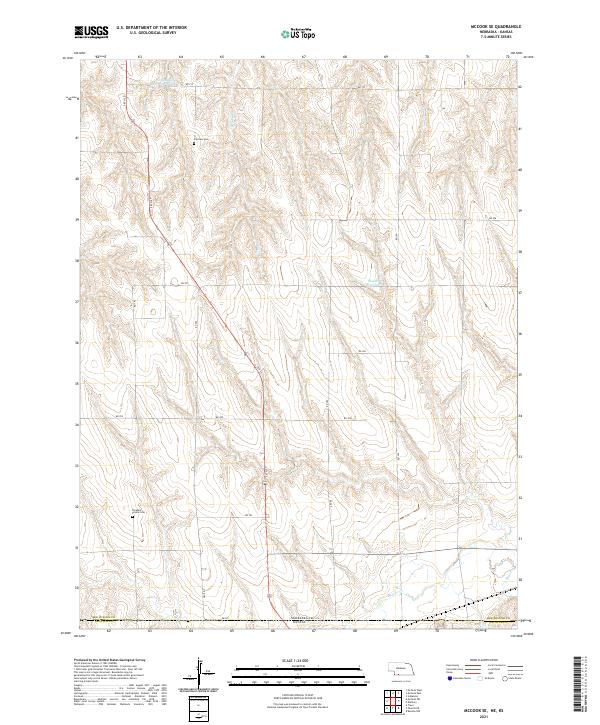 McCook SE, NE-KS — USGS 7.5-minute topo (2021)
